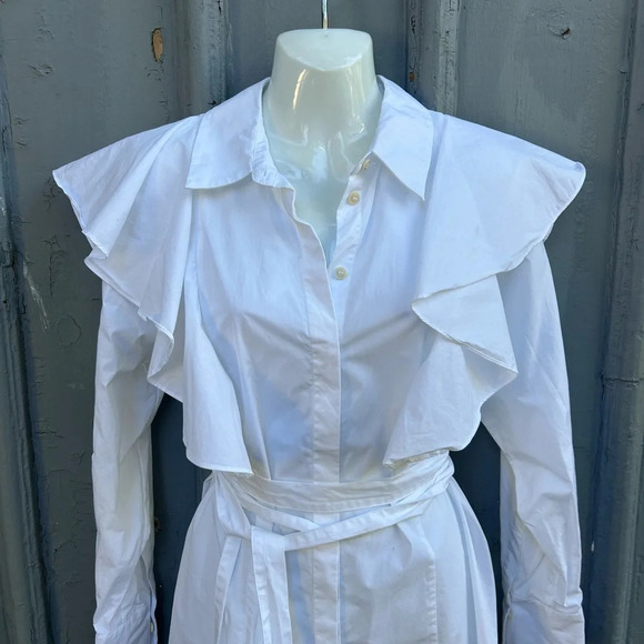Ted Baker Sarelia Exaggerated Frill Shirt, Ted  Size “3” (approx size 8) - Picture 7 of 15